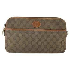 Gucci GG Canvas Shoulder Bag Brown